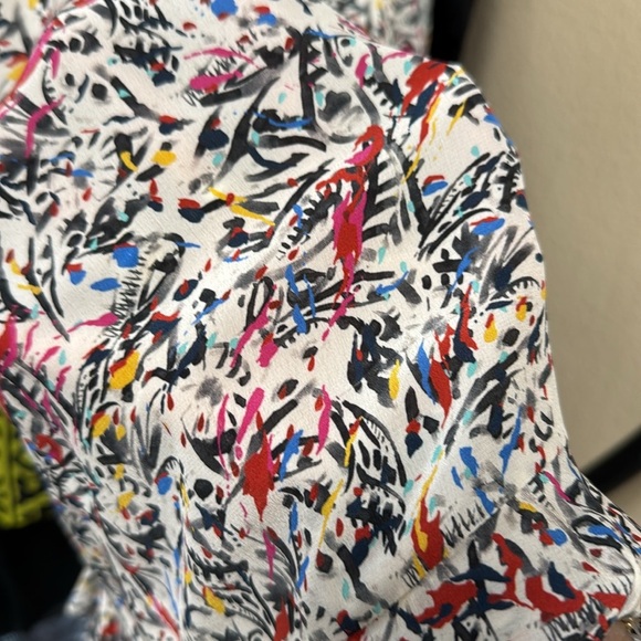 Saloni Silk Floral Ruffle Mini Dress Size US2 - Picture 5 of 10